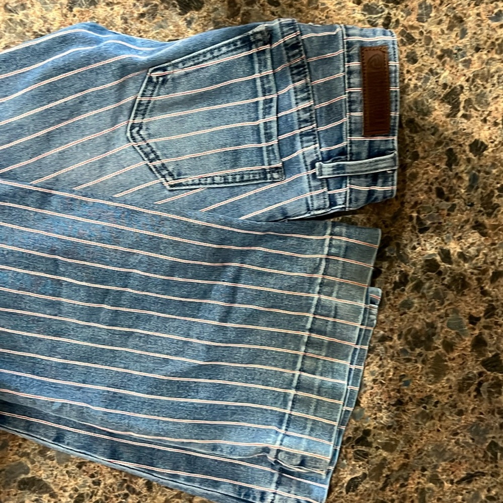 Rock and roll stripped denim trouser girl jean